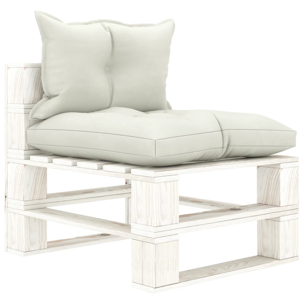 9-delige Loungeset pallet hout wit