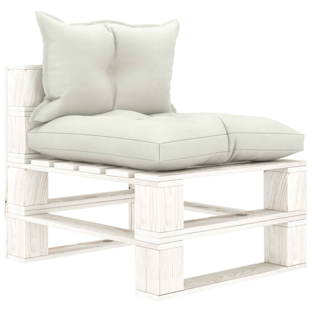 7-delige Loungeset met kussens pallet hout