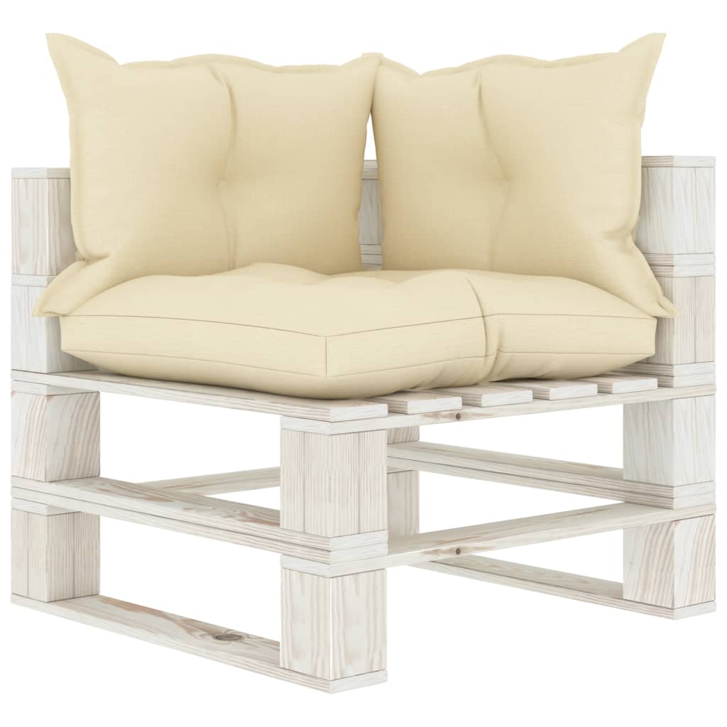 6-delige Loungeset met antracietkleurige kussens pallet hout