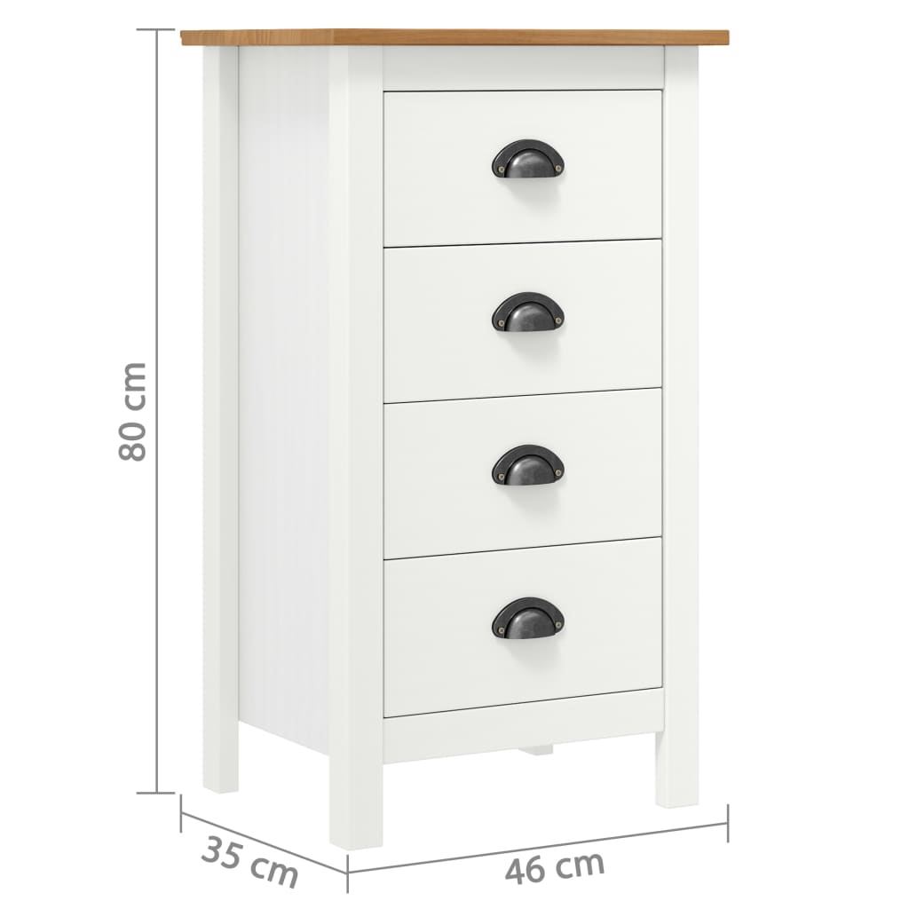 Dressoir Hill 46x35x80 cm massief grenenhout