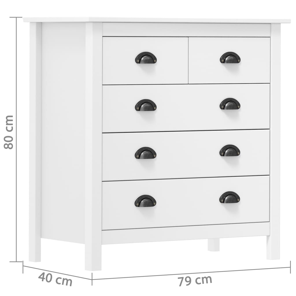 Dressoir Hill 46x35x80 cm massief grenenhout