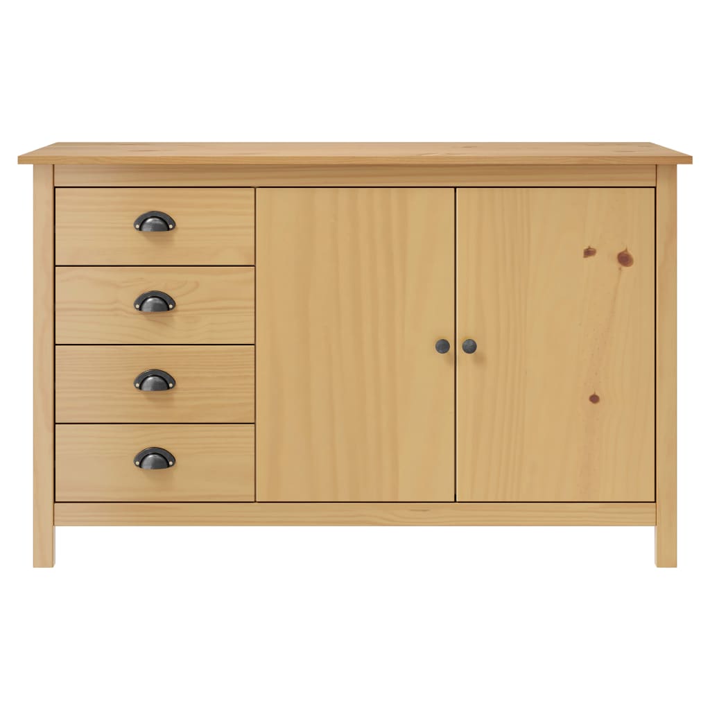 Dressoir Hill 130x40x80 cm massief grenenhout honingbruin