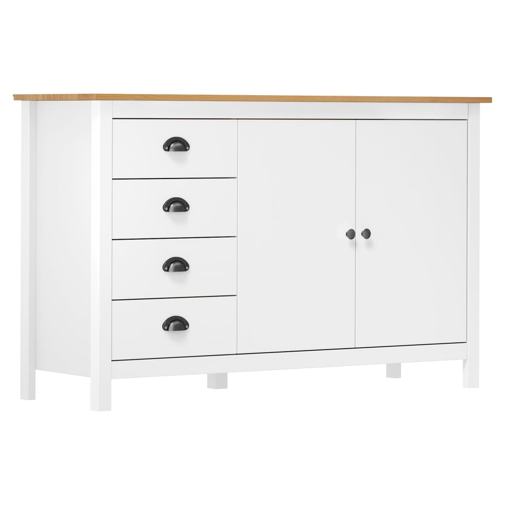 Dressoir Hill 130x40x80 cm massief grenenhout honingbruin