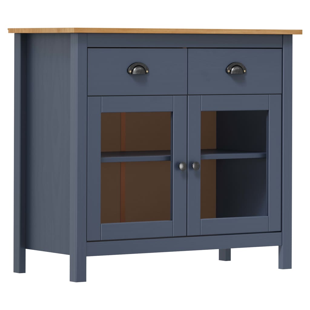 Dressoir Hill Range 90x40x80 cm massief grenenhout grijs