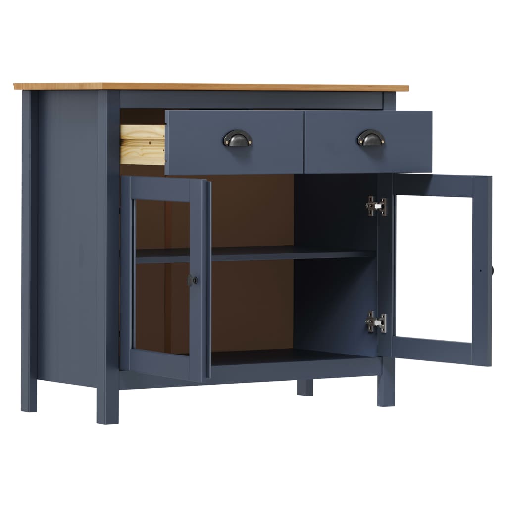 Dressoir Hill Range 90x40x80 cm massief grenenhout grijs