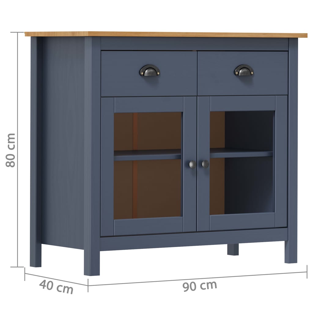 Dressoir Hill Range 90x40x80 cm massief grenenhout