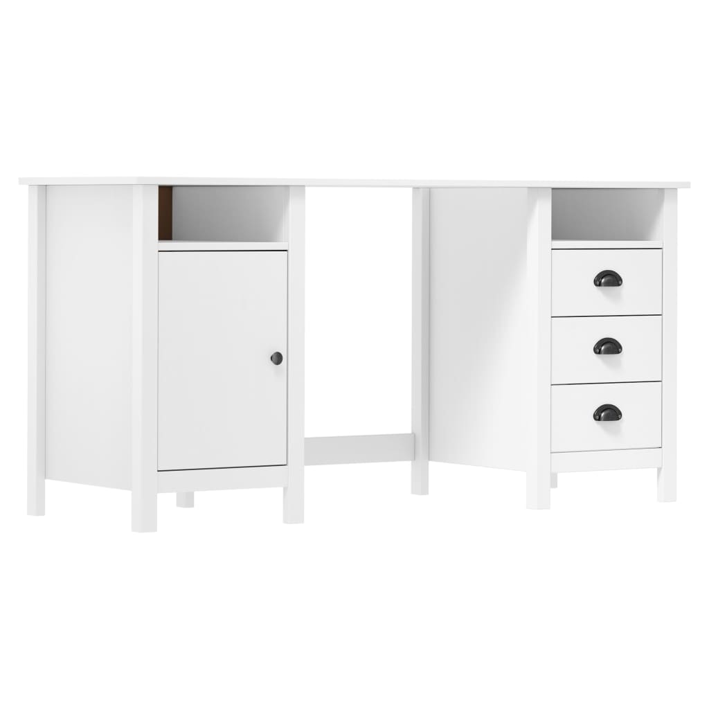 Bureau Hill 150x50x74 cm massief grenenhout grijs