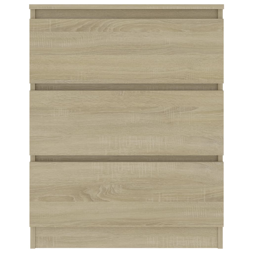 Dressoir 60x35x76 cm bewerkt hout eikenkleurig