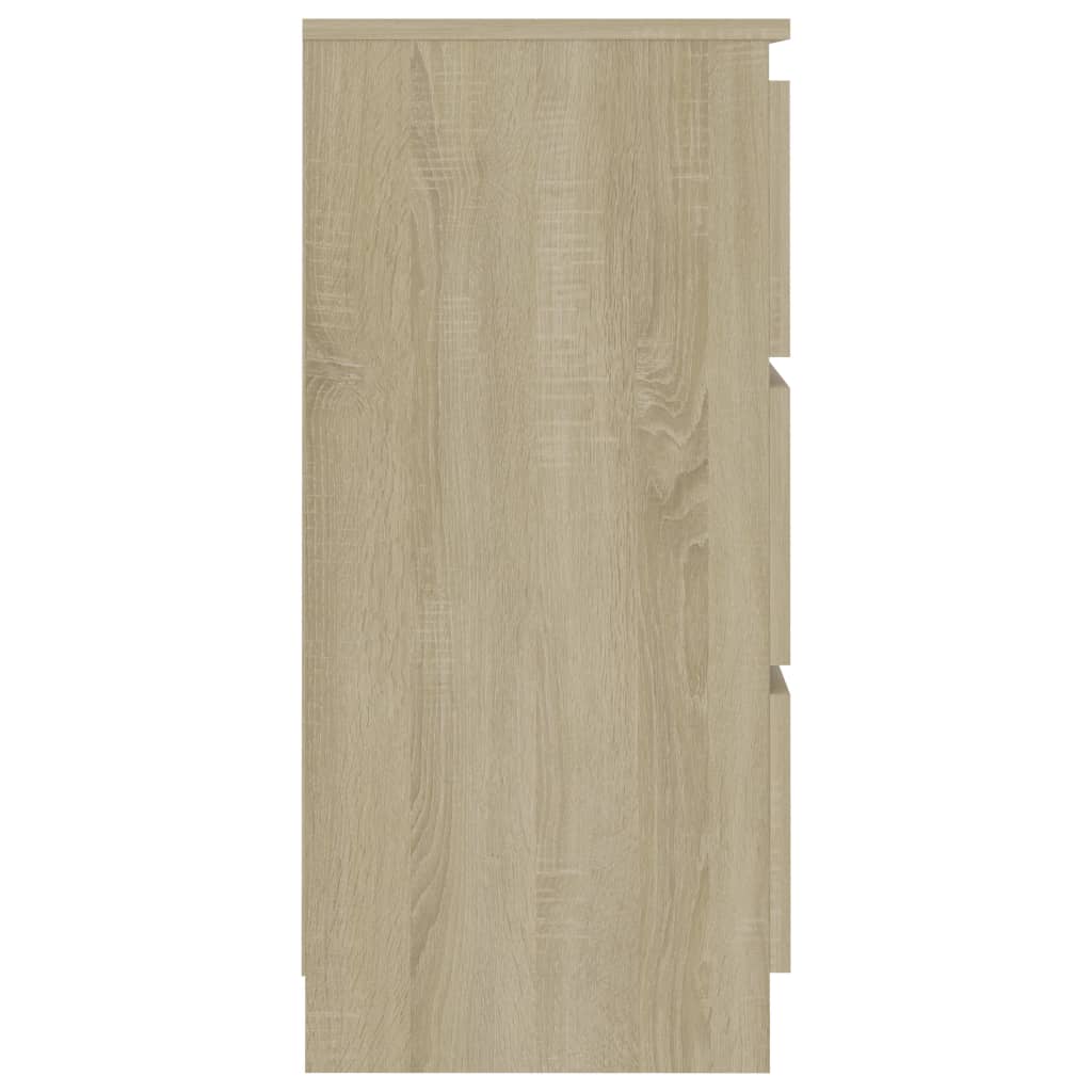 Dressoir 60x35x76 cm bewerkt hout eikenkleurig