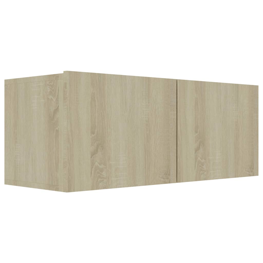 Tv-wandmeubel 120x30x30 cm bewerkt hout bruin eikenkleur