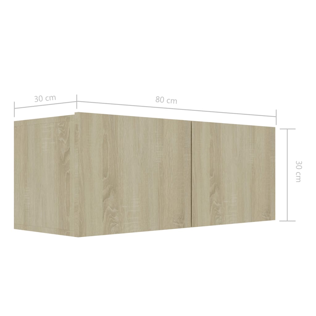 Tv-wandmeubel 120x30x30 cm bewerkt hout bruin eikenkleur