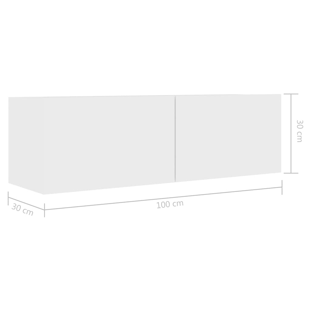 Tv-meubel 100x30x30 cm bewerkt hout