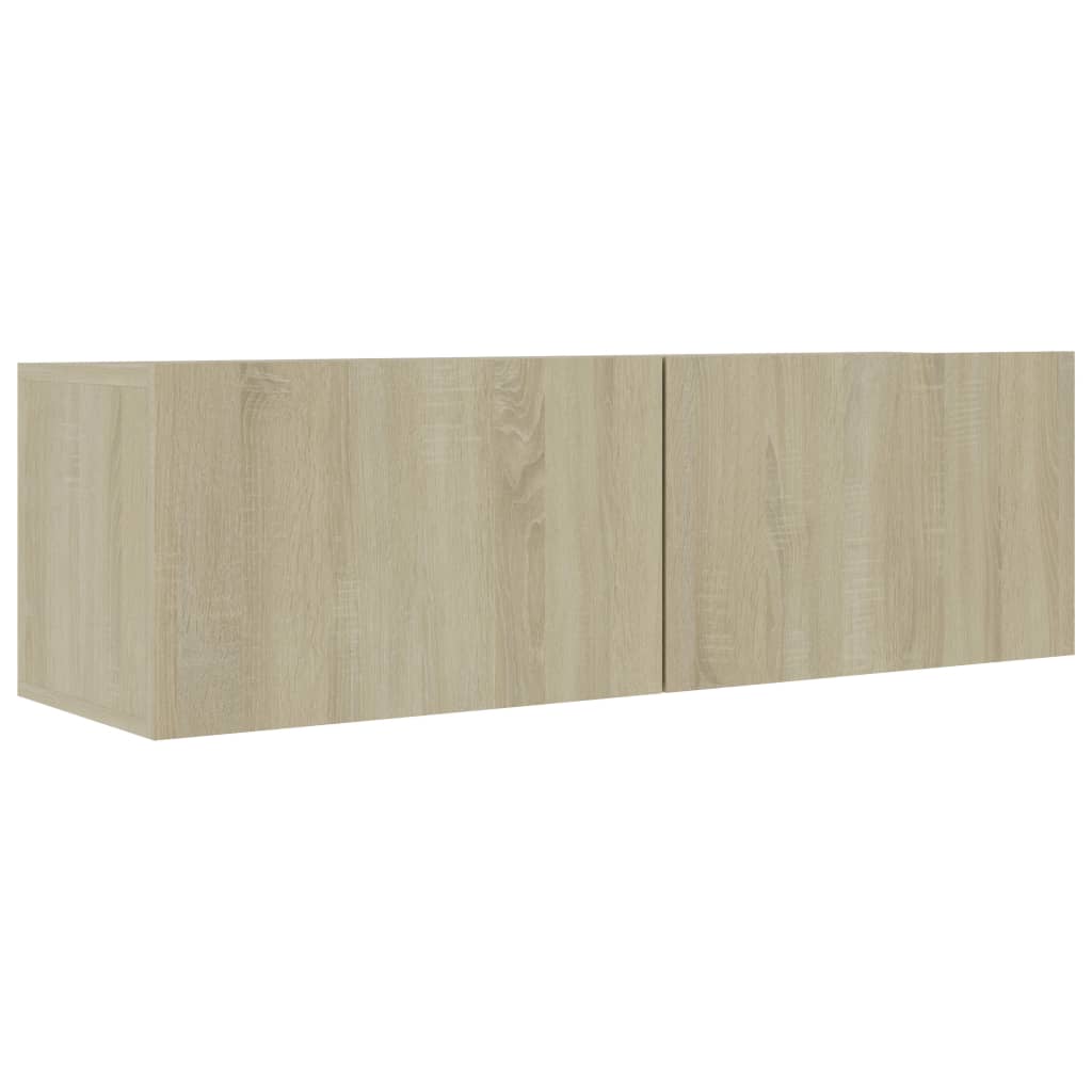 Tv-wandmeubel 120x30x30 cm bewerkt hout bruin eikenkleur