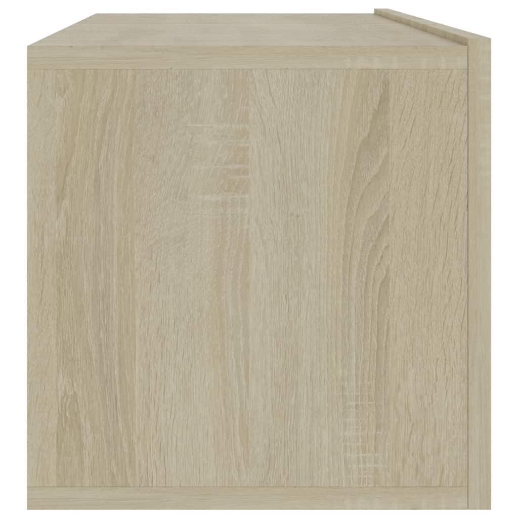 Tv-wandmeubel 120x30x30 cm bewerkt hout bruin eikenkleur