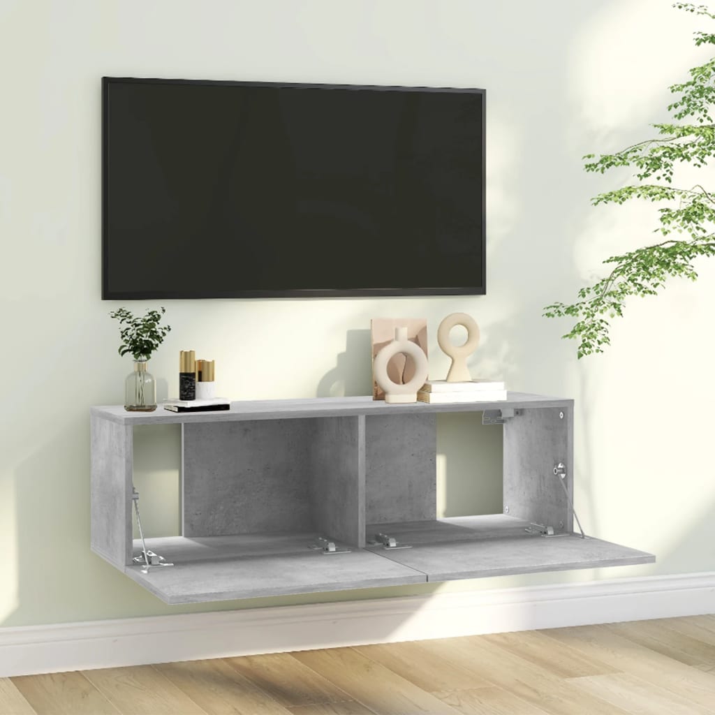 Tv-wandmeubel 120x30x30 cm bewerkt hout bruin eikenkleur