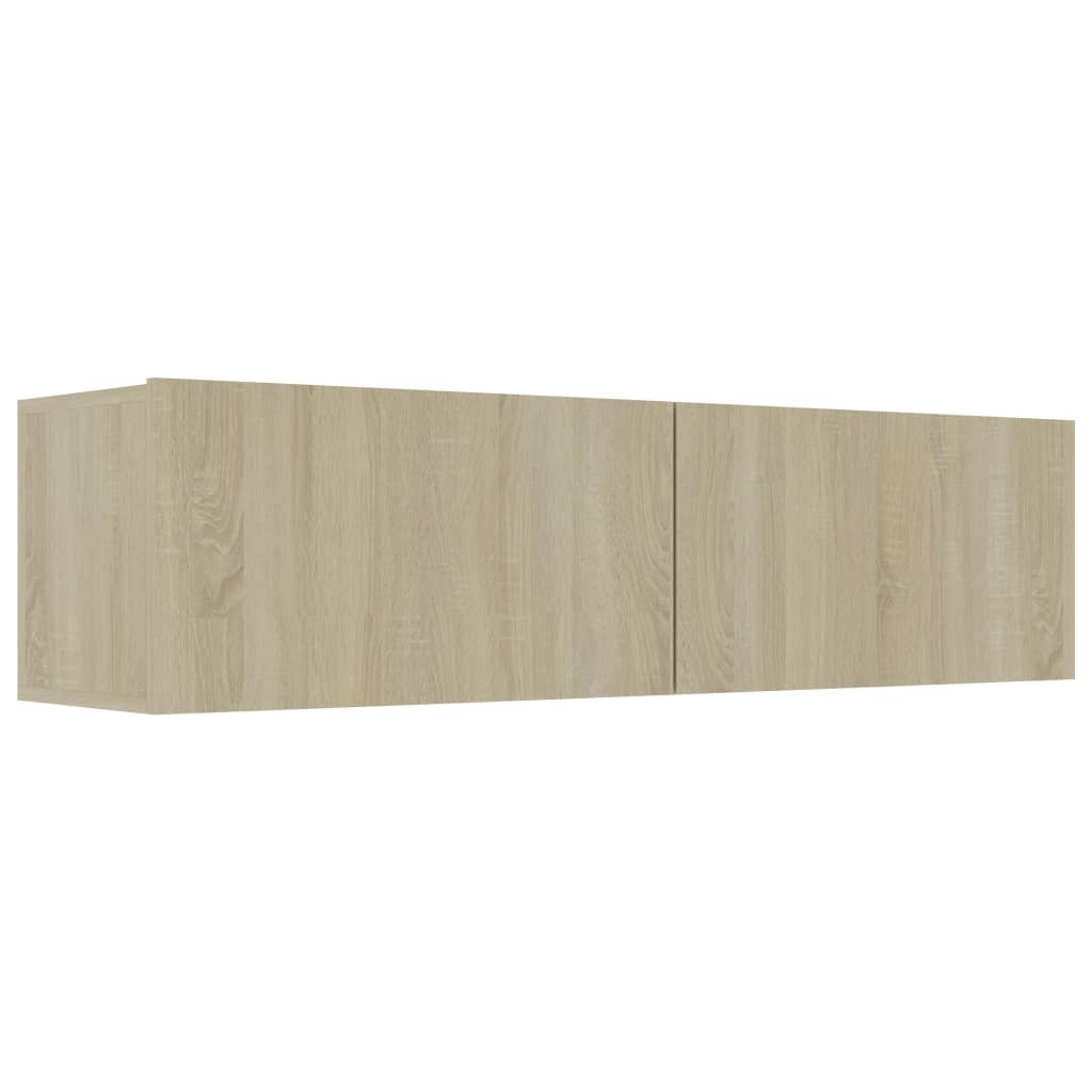 Tv-wandmeubel 120x30x30 cm bewerkt hout bruin eikenkleur