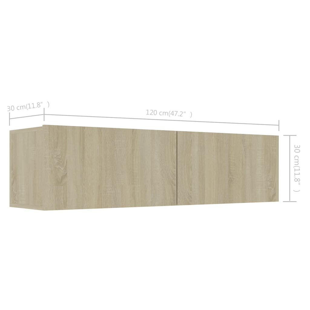 Tv-meubel 100x30x30 cm bewerkt hout