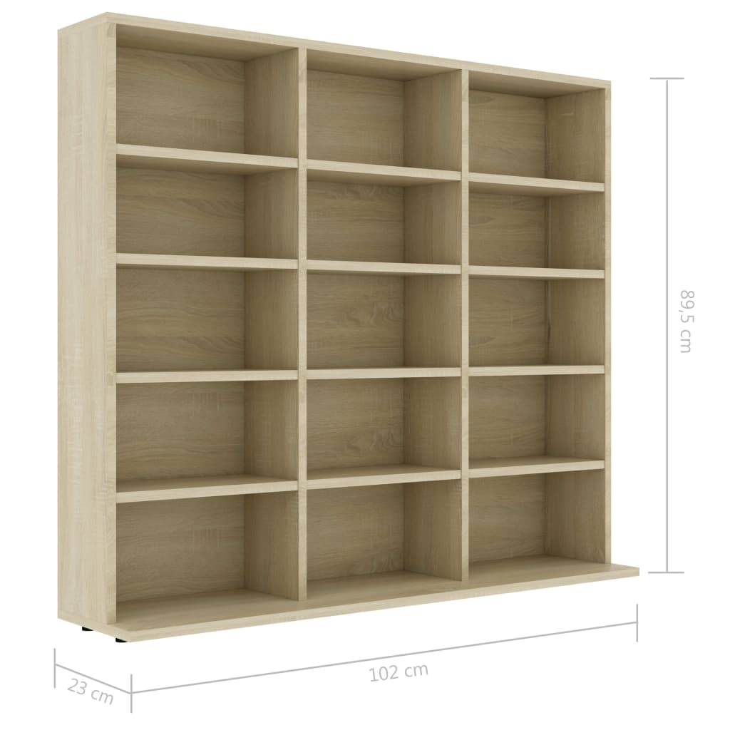 Cd-kast 102x16x177,5 cm bewerkt hout