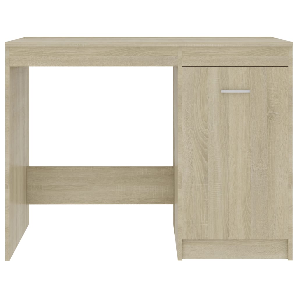 Bureau 100x50x76 cm bewerkt hout eikenkleurig