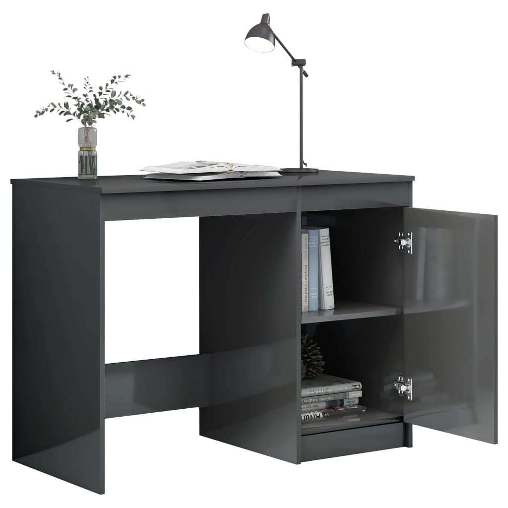 Bureau 100x50x76 cm bewerkt hout eikenkleurig