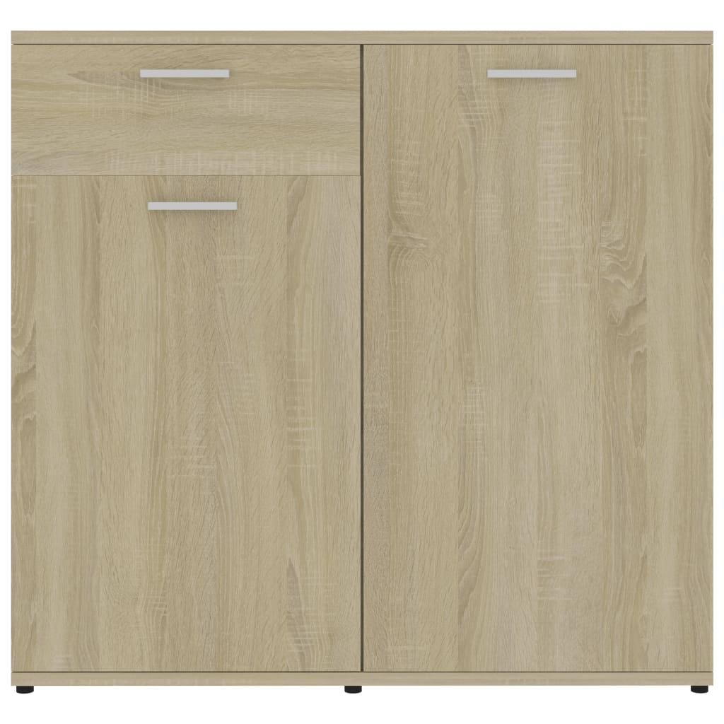 Dressoir 80x36x75 cm bewerkt hout sonoma eikenkleurig