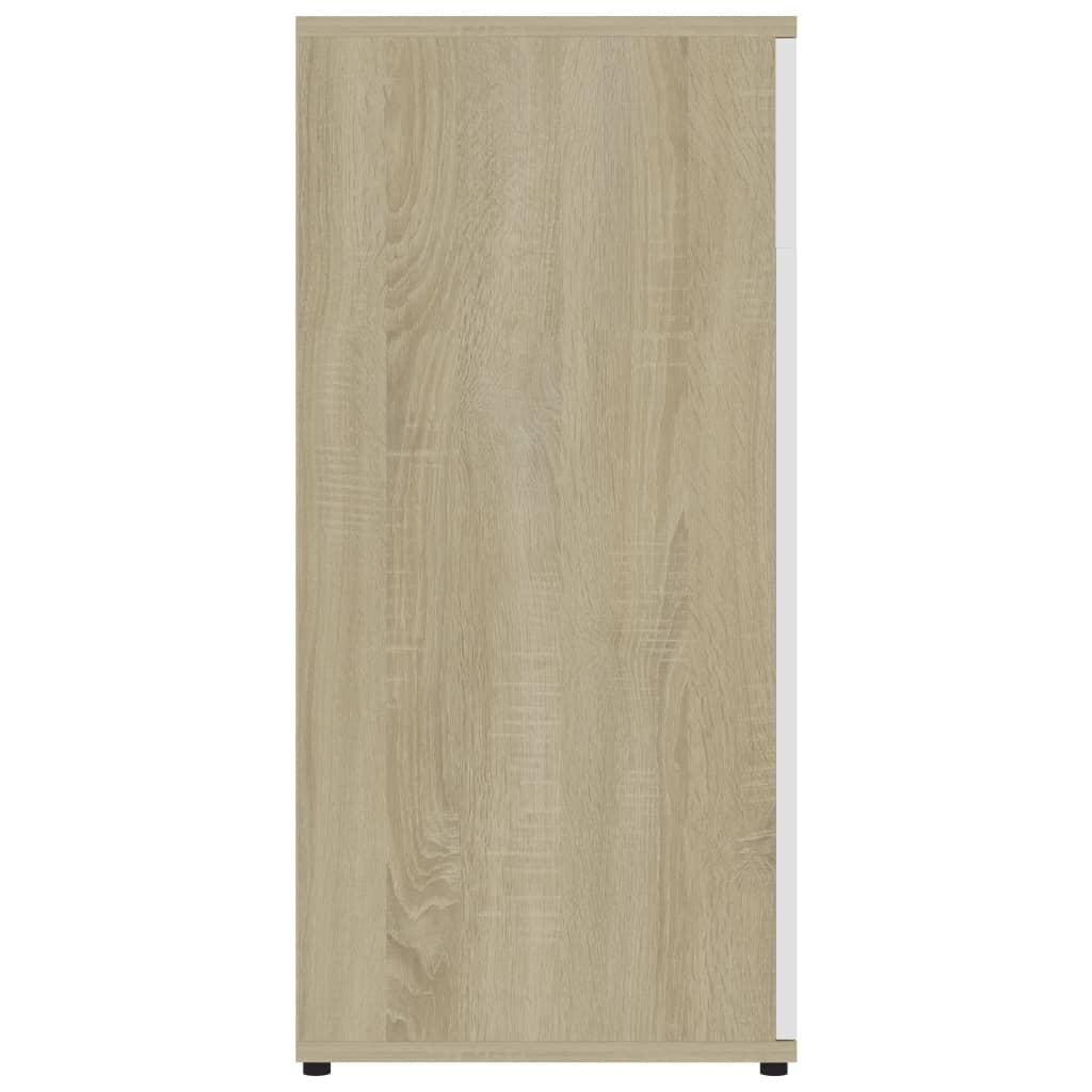 Dressoir 80x36x75 cm bewerkt hout sonoma eikenkleurig