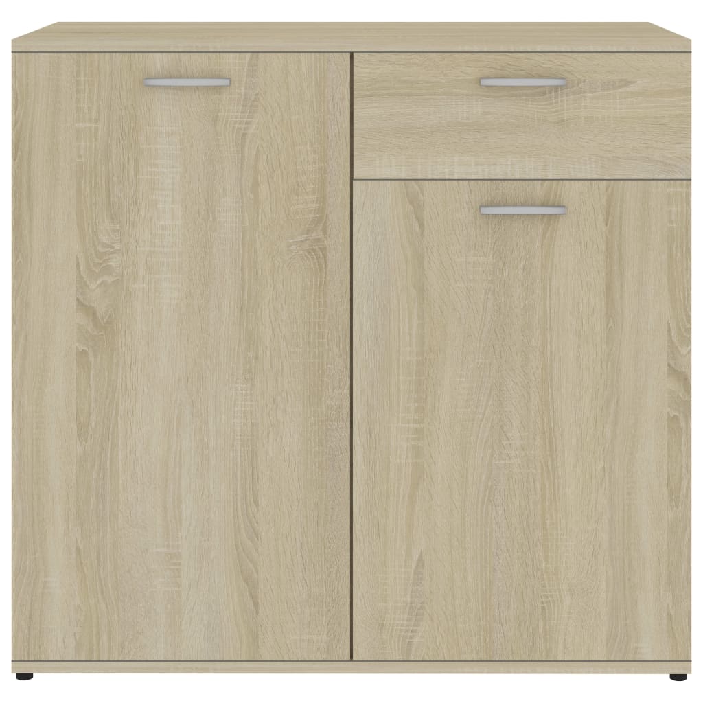 Dressoir 80x36x75 cm bewerkt hout sonoma eikenkleurig