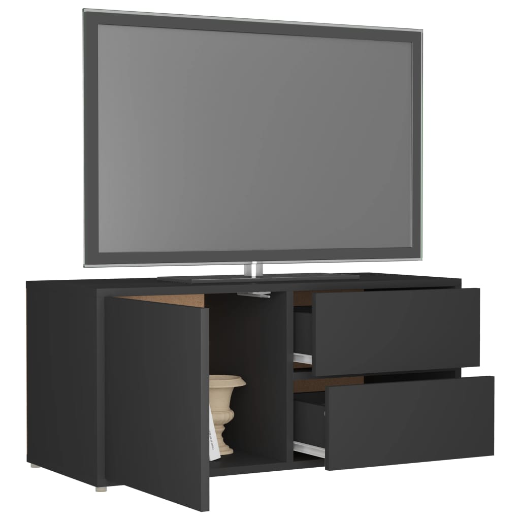 Tv-meubel 80x34x36 cm bewerkt hout eikenkleurig