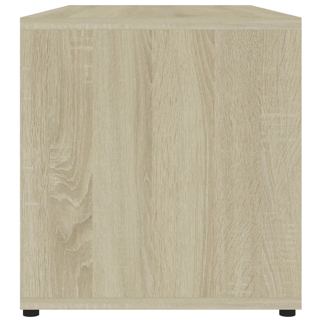 Tv-meubel 80x34x36 cm bewerkt hout eikenkleurig