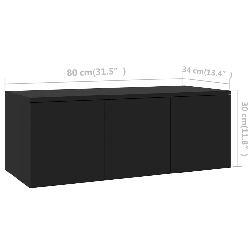 Tv-meubel 80x34x30 cm bewerkt hout