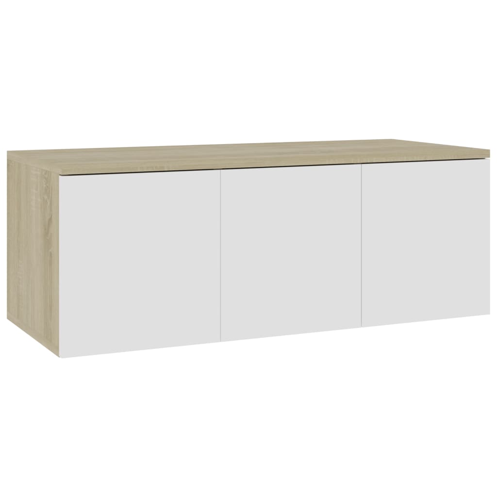 Tv-meubel 80x34x30 cm bewerkt hout