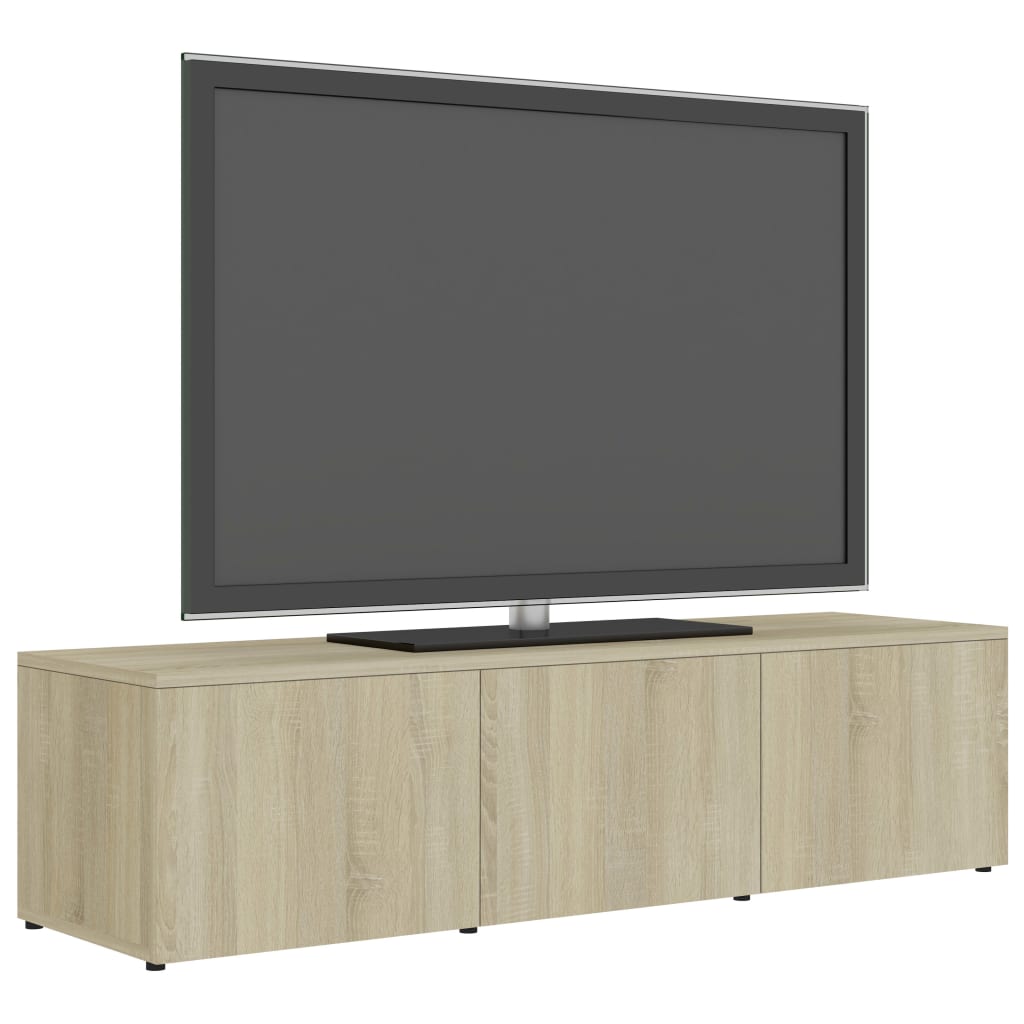 Tv-meubel 120x34x30 cm bewerkt hout eikenkleurig