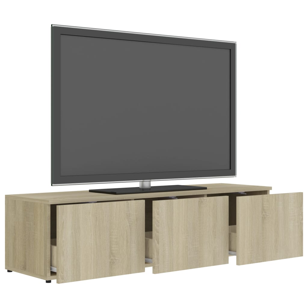 Tv-meubel 120x34x30 cm bewerkt hout eikenkleurig