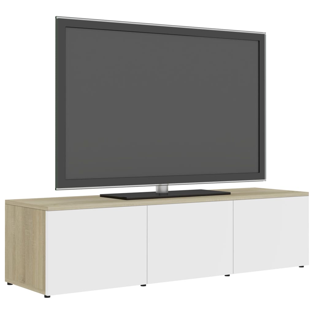 Tv-meubel 120x34x30 cm bewerkt hout eikenkleurig