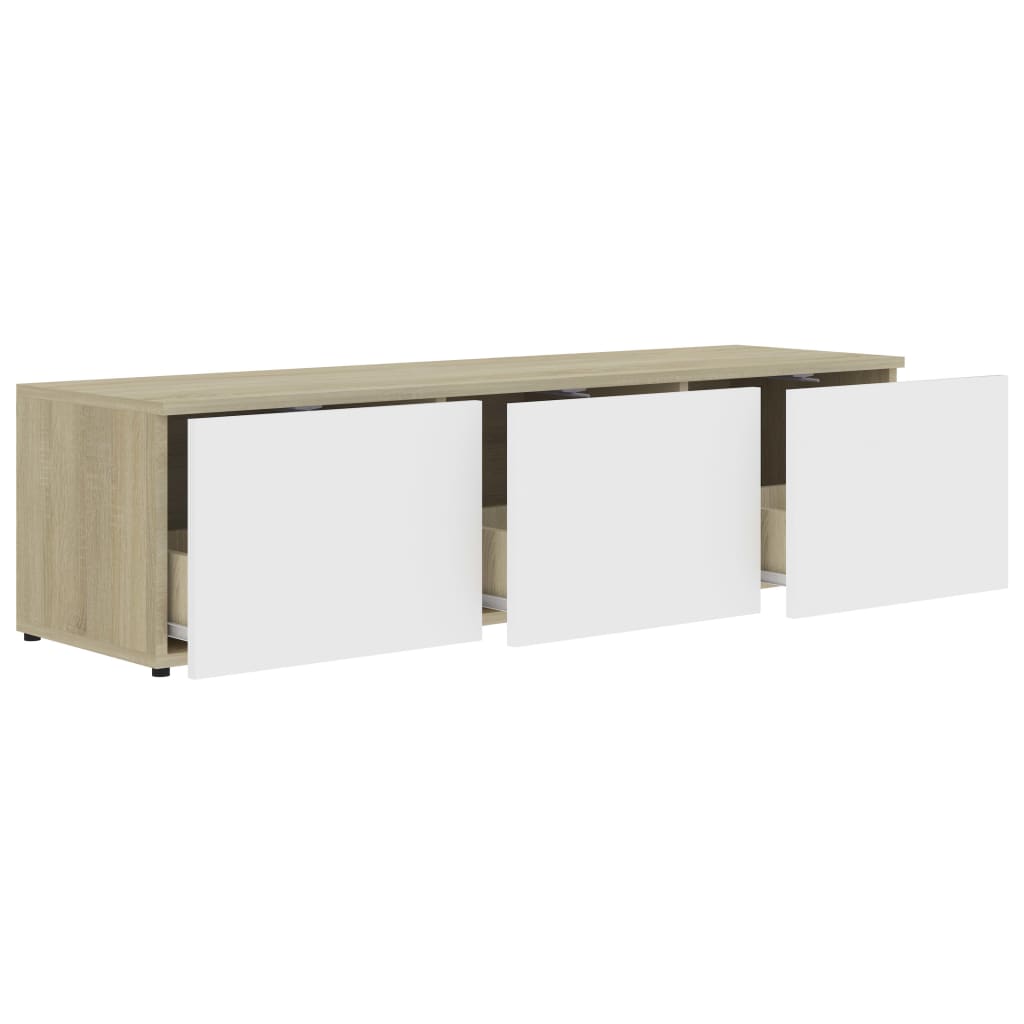 Tv-meubel 120x34x30 cm bewerkt hout eikenkleurig