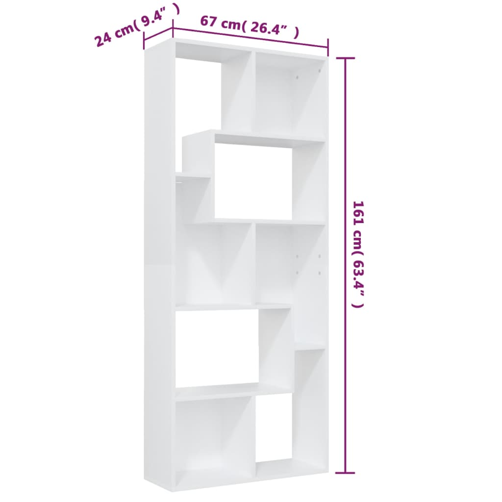 Boekenkast 67x24x161 cm bewerkt hout