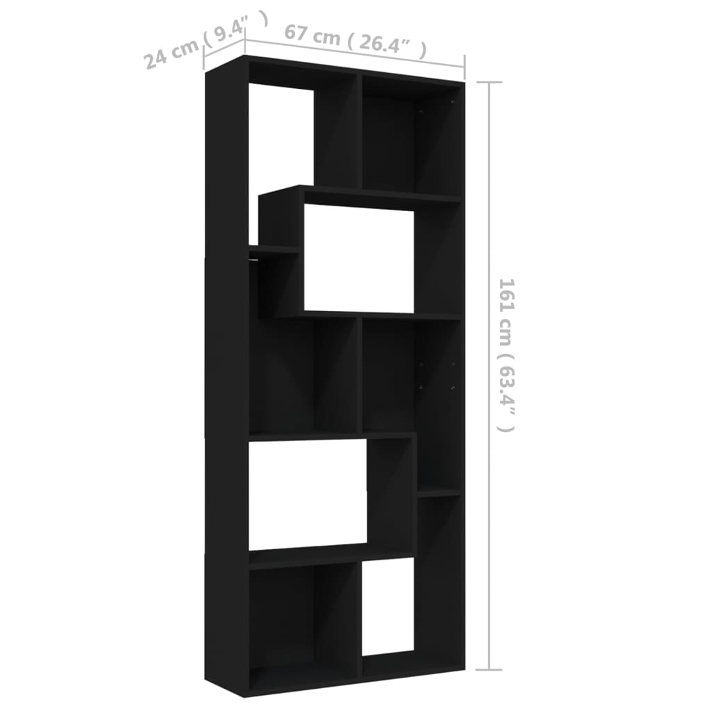 Boekenkast 67x24x161 cm bewerkt hout