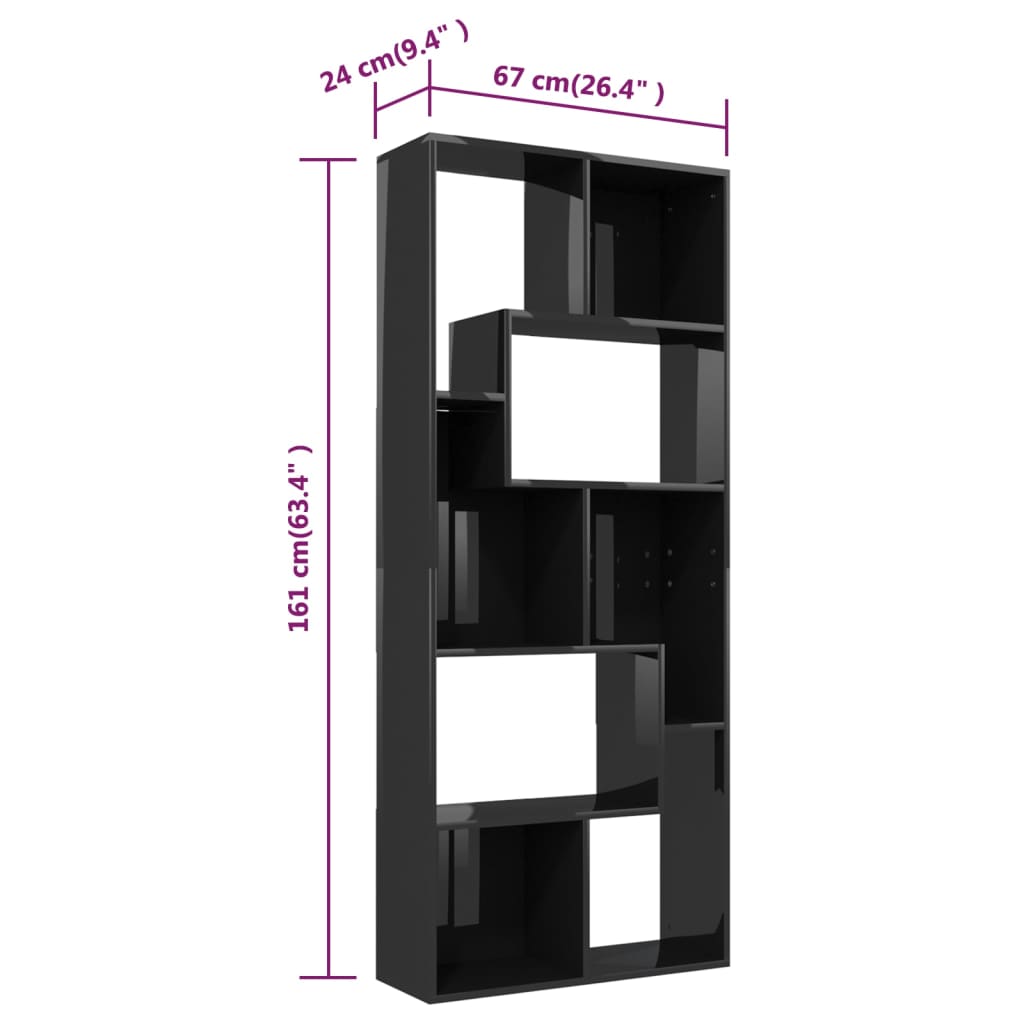 Boekenkast 67x24x161 cm bewerkt hout