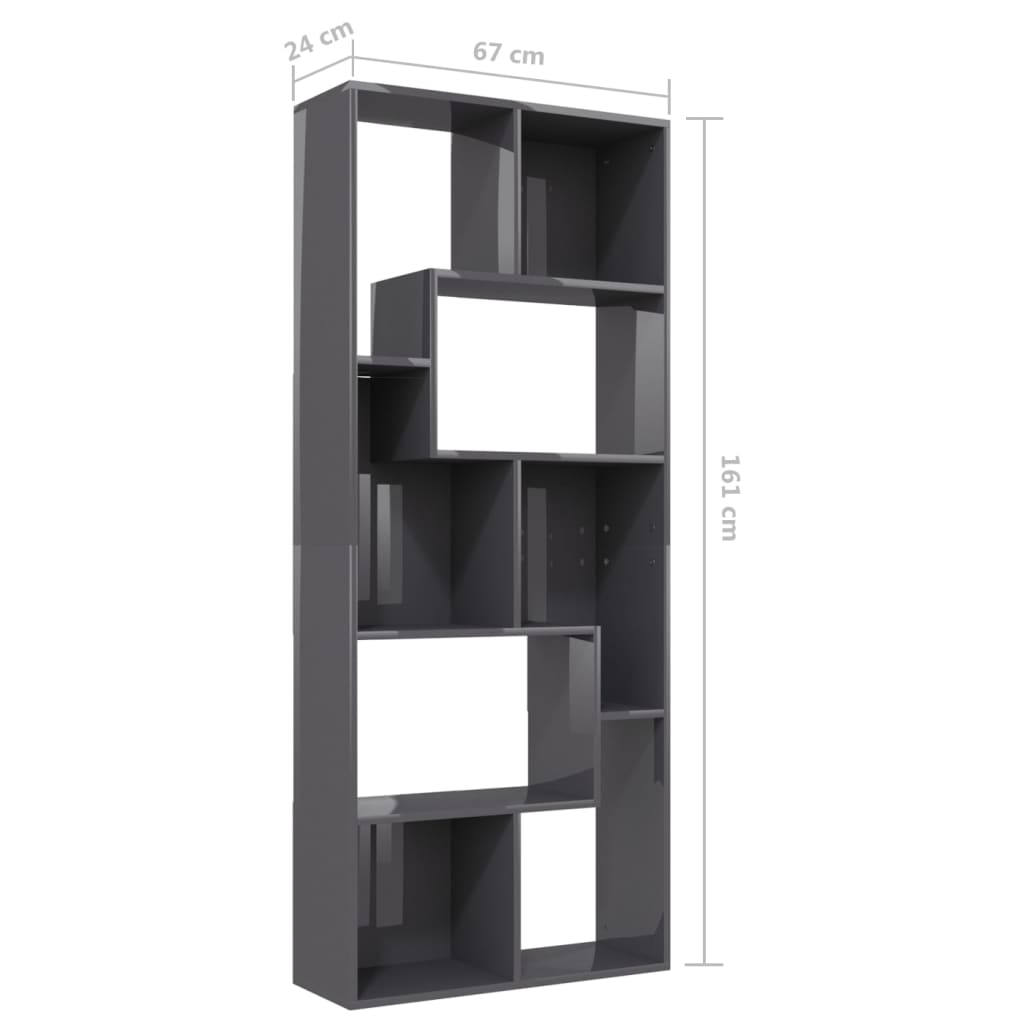 Boekenkast 67x24x161 cm bewerkt hout