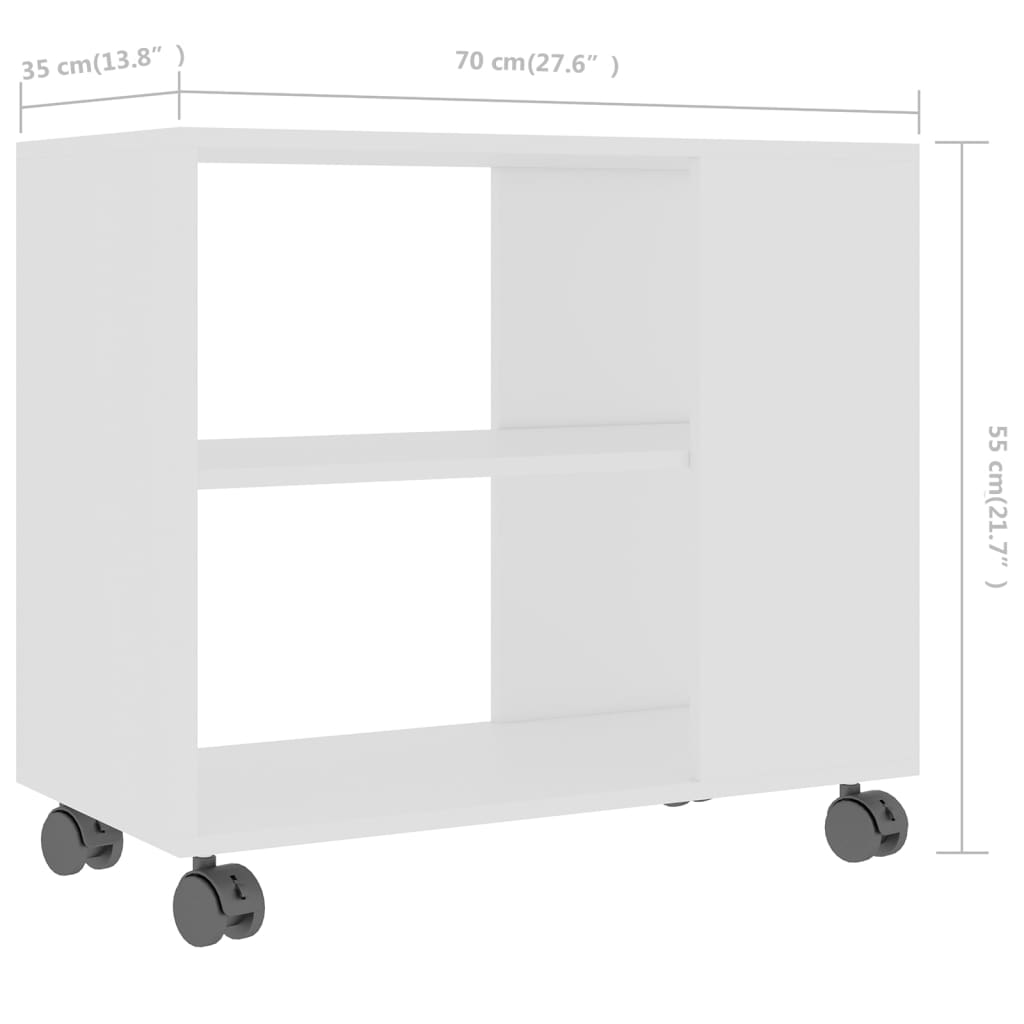 Bijzettafel 70x35x55 cm bewerkt hout eikenkleurig