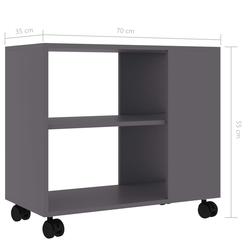 Bijzettafel 70x35x55 cm bewerkt hout eikenkleurig