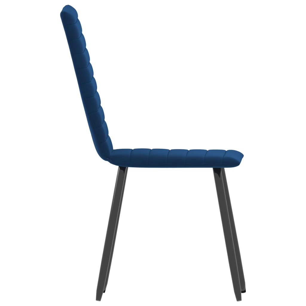 Eetkamerstoelen 2 st fluweel blauw