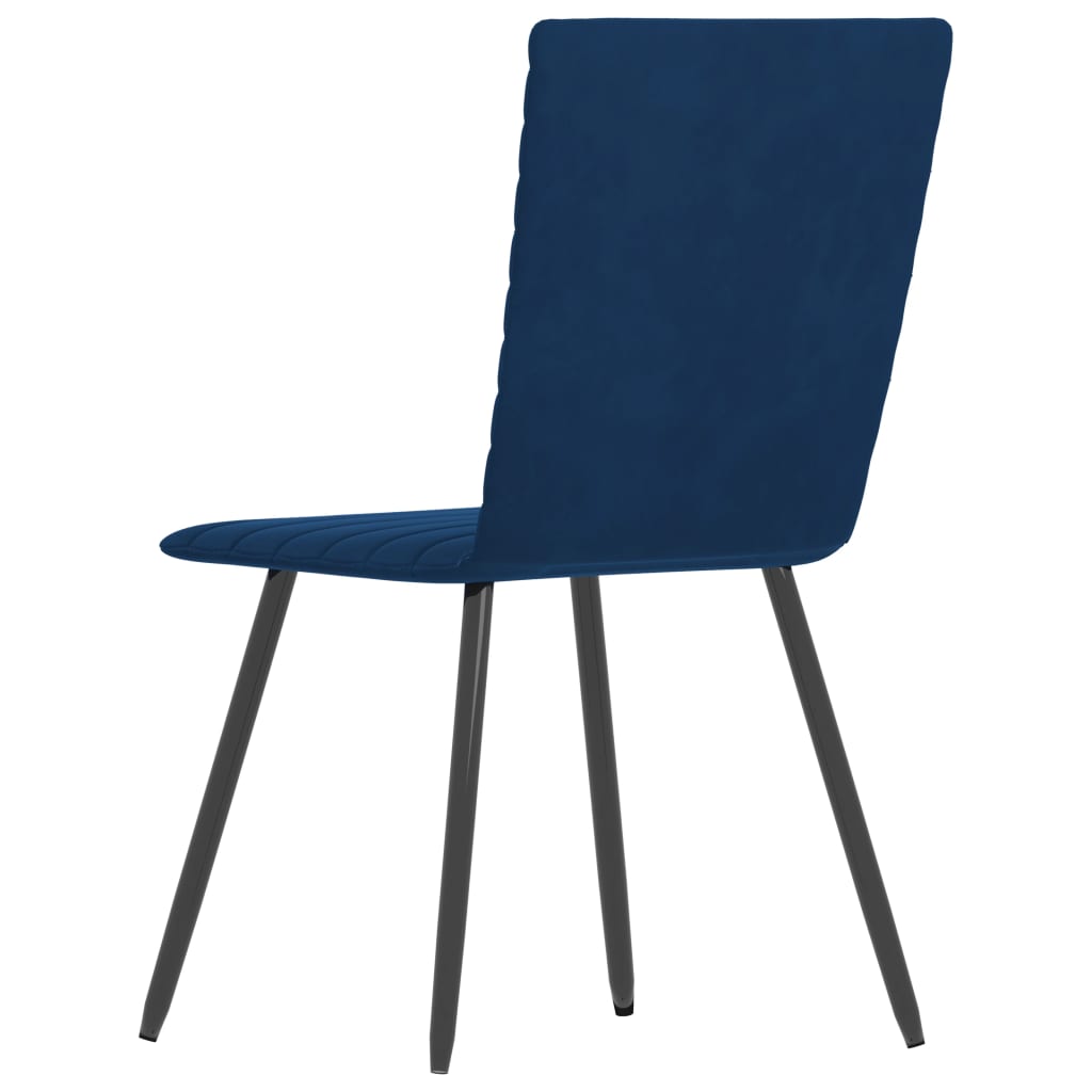 Eetkamerstoelen 2 st fluweel blauw