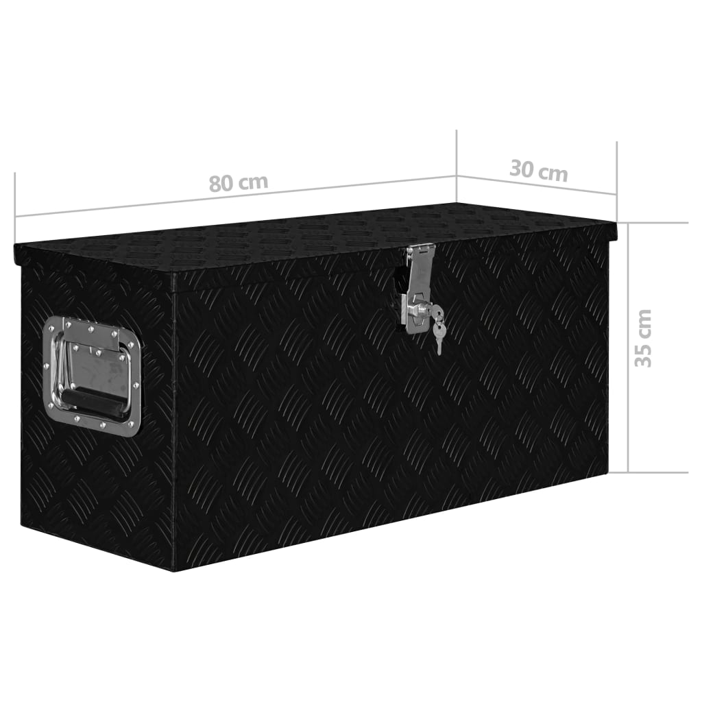 Opbergbox 50x15x20,5 cm aluminium