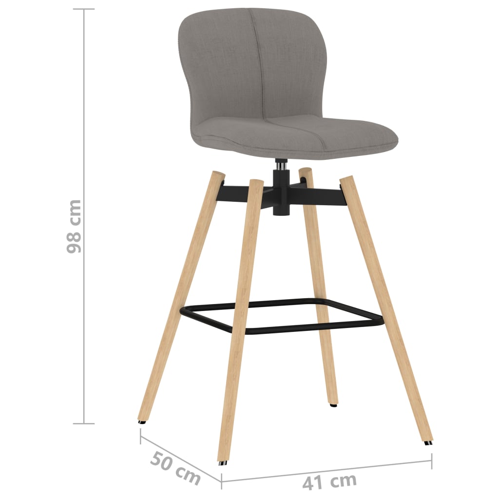 Eetkamerstoelen 2 st draaibaar stof