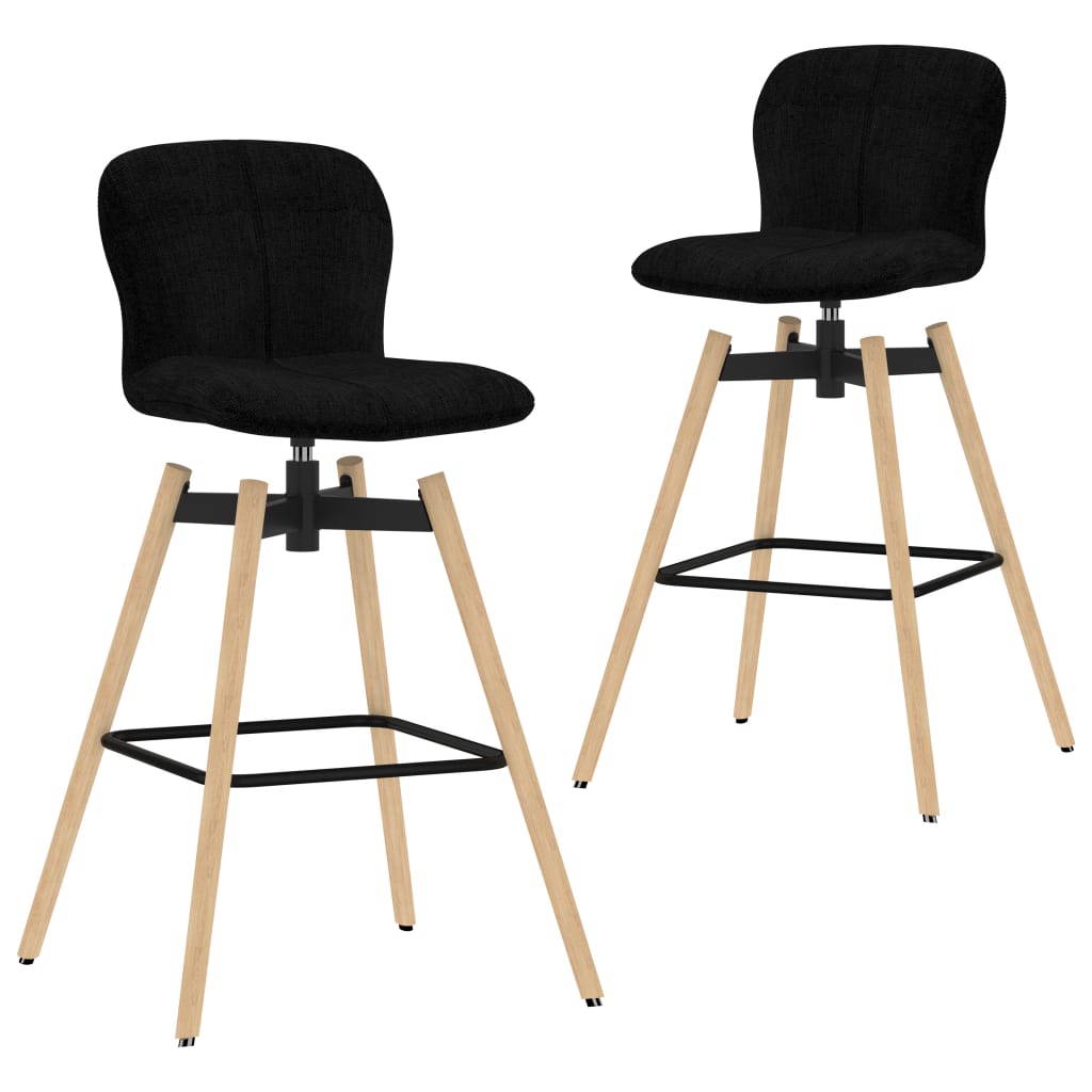 Barstoelen draaibaar 2 st stof