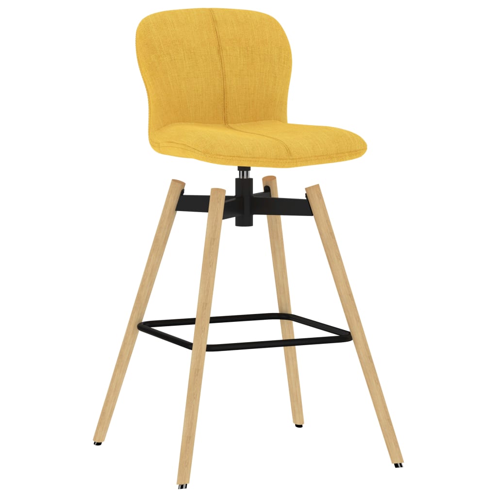 Barstoelen draaibaar 2 st stof