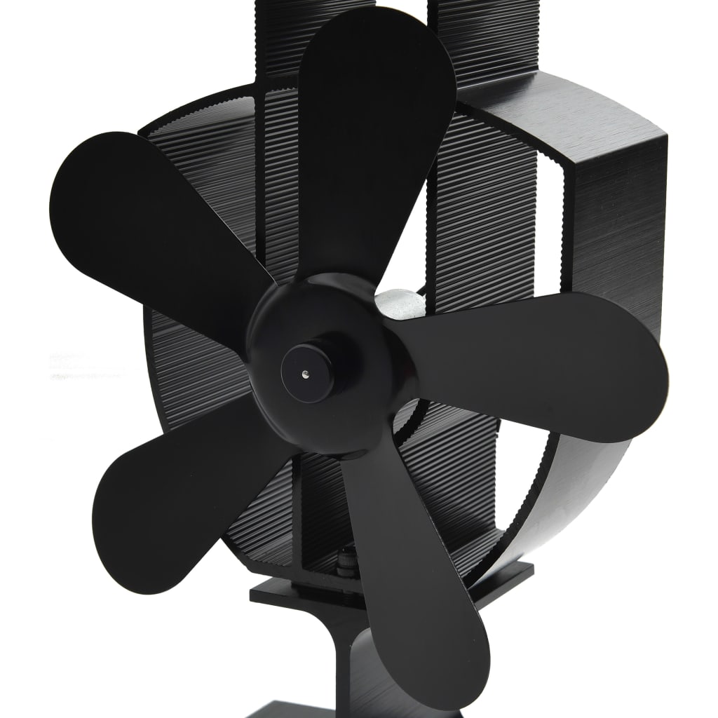 Kachelventilator met 4 vinnen zwart