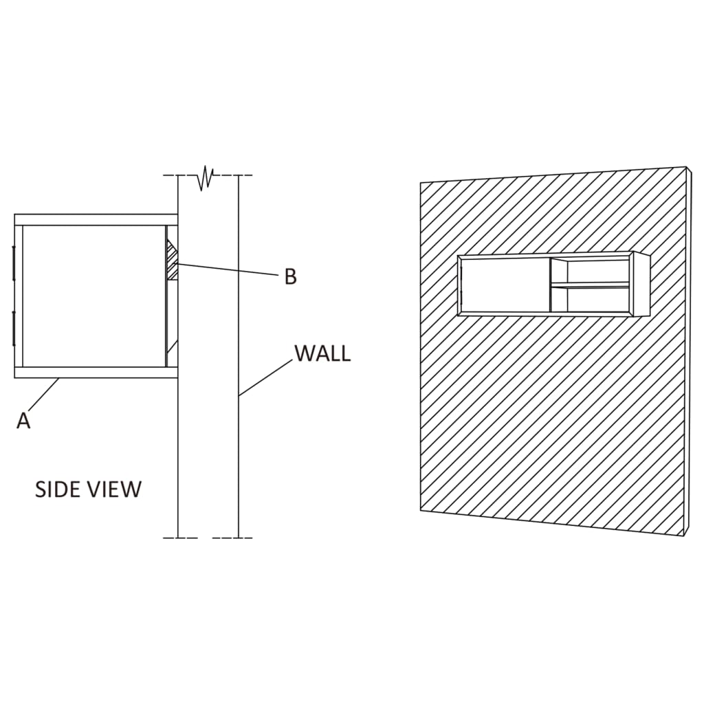 Tv-meubel wandmontage 135x30x30 cm massief teakhout