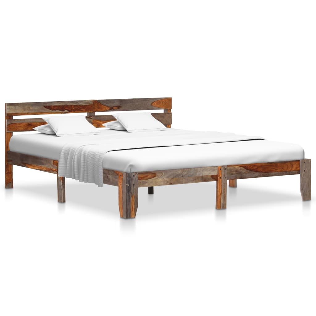 Bedframe massief sheeshamhout 200x200 cm